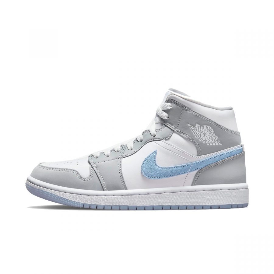 Кроссовки Nike Air Jordan 1 Mid WMNS «Wolf Grey Aluminum»