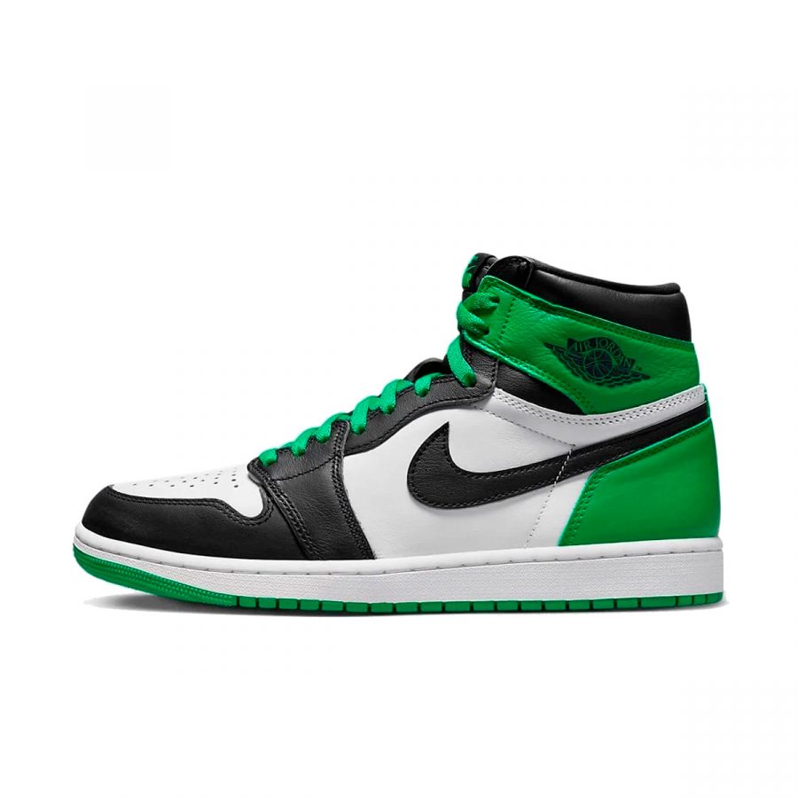 Кроссовки Nike Air Jordan 1 Retro High OG «Black and Lucky Green» мужские