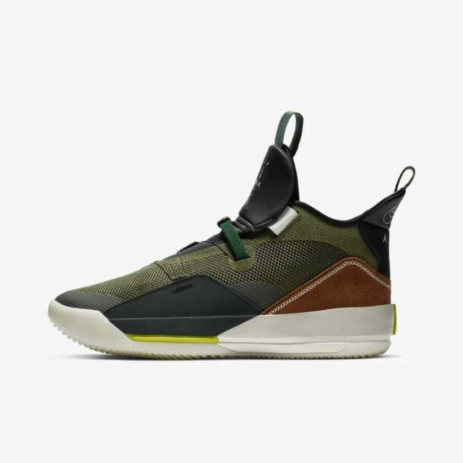 Кроссовки Nike Air Jordan 33 NRG x Travis Scott «Army Olive» мужские