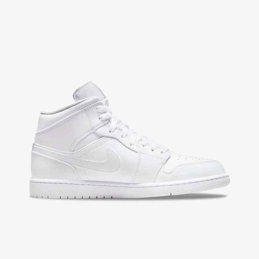 Кроссовки Nike Air Jordan 1 Mid Retro «Triple White» мужские