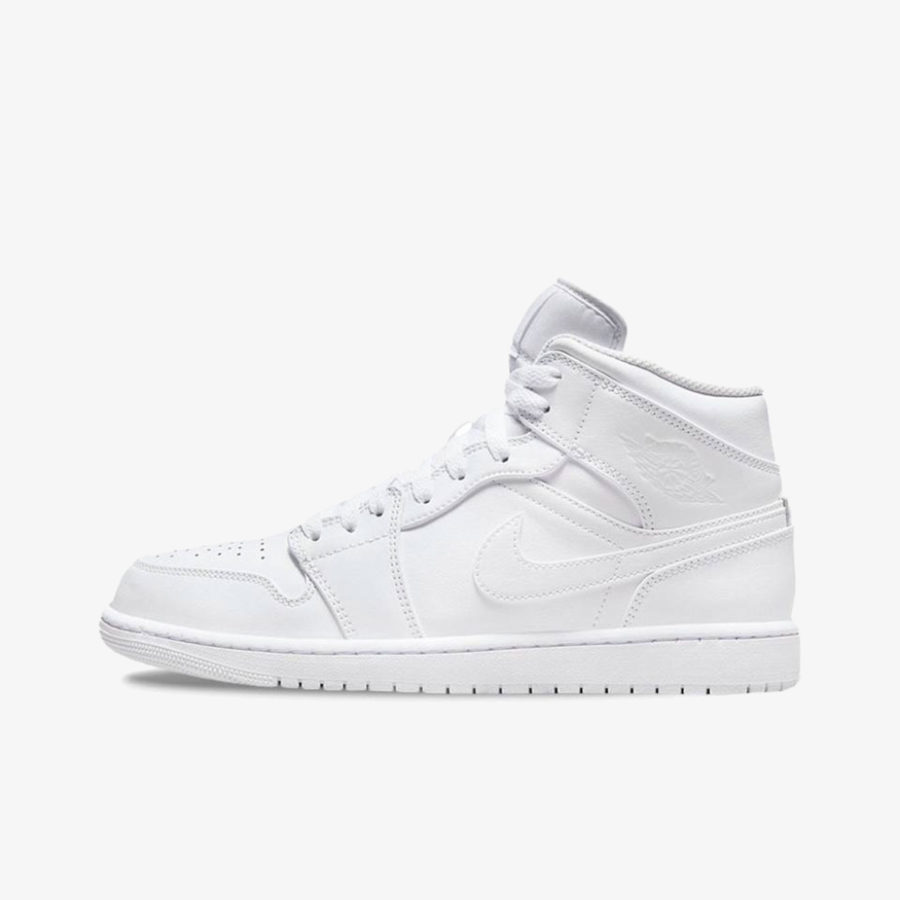 Кроссовки Nike Air Jordan 1 Mid Retro «Triple White» мужские