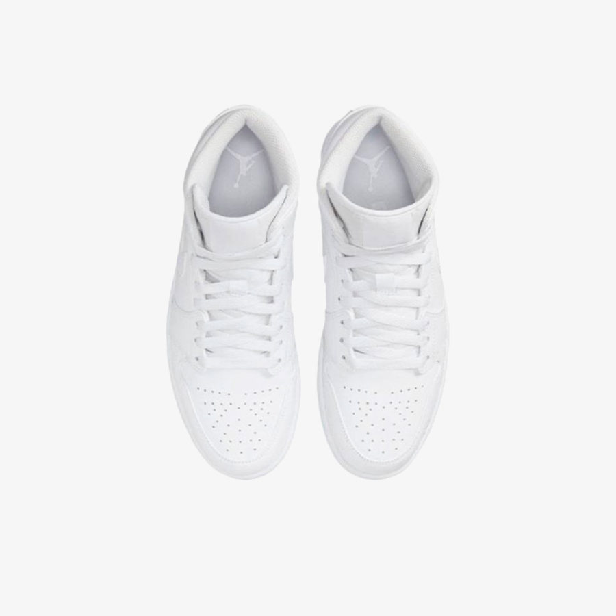 Кроссовки Nike Air Jordan 1 Mid Retro «Triple White» мужские