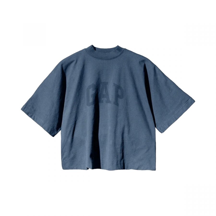Футболка YEEZY х GAP x Balenciaga SS22 3/4 Sleeve Tee «Washed Blue»